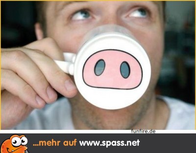 Tasse mit Schweinenase