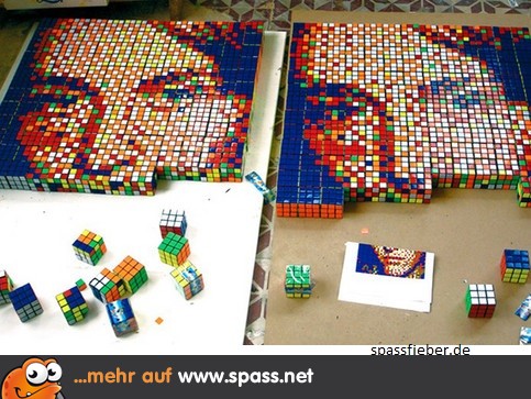 ZauberwürfelMosaik Lustige Bilder auf