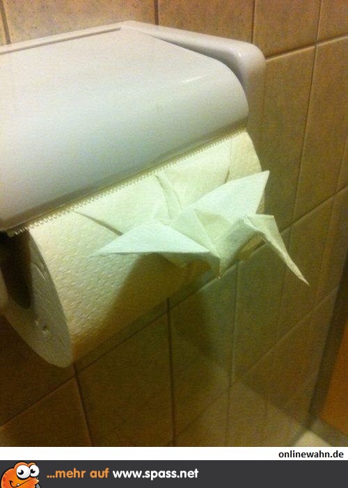 Toiletten-Origami