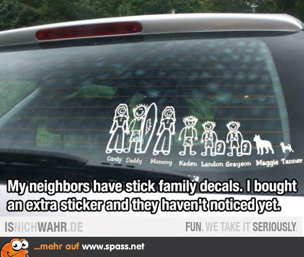 Manipulierter Familiensticker