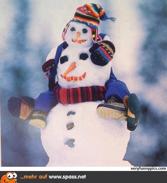 Schneemann mit Kind