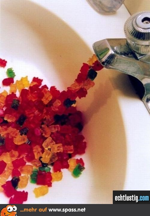 Gummibärchen aus dem Hahn Lustige Bilder auf