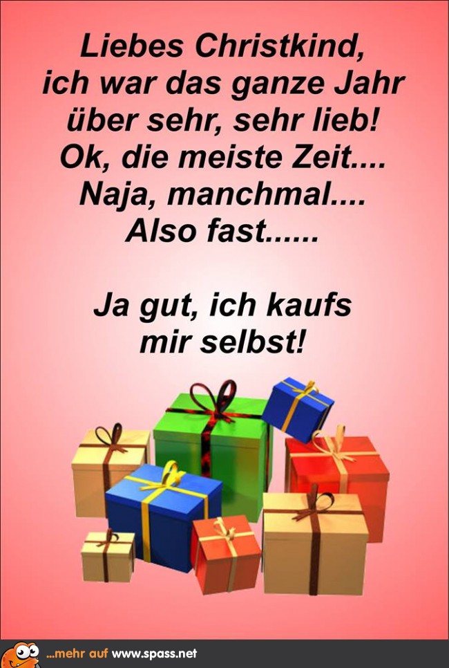 Liebes Christkind… Lustige Bilder auf