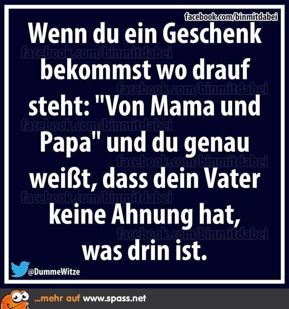 Geschenk von Mama und Papa Lustige Bilder auf