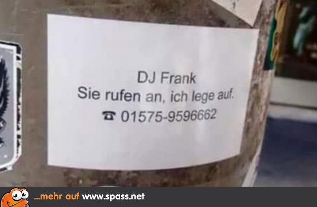 DJ Frank Lustige Bilder auf