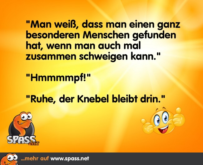 Schweigen… Lustige Bilder auf