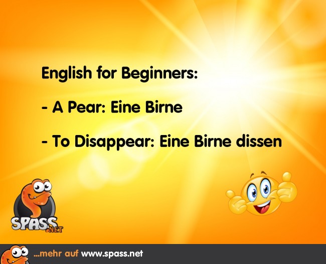 English for Beginners Lustige Bilder auf