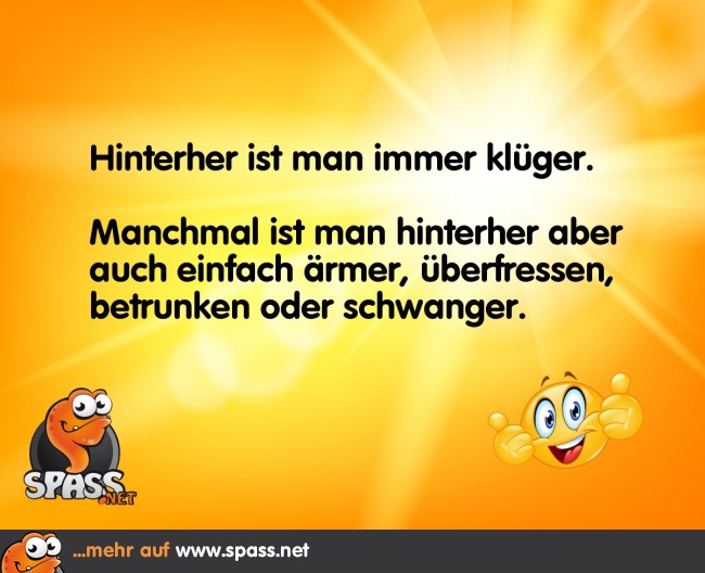 Hinterher ist man klüger Lustige Bilder auf