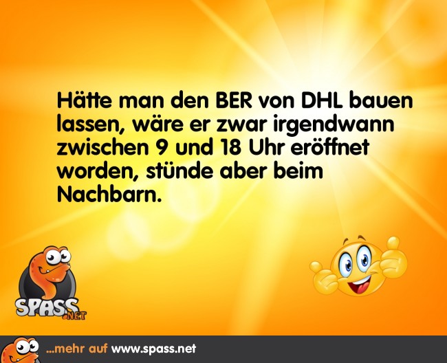 BER & DHL Lustige Bilder auf