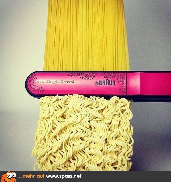 Wie man Spaghetti macht Lustige Bilder auf