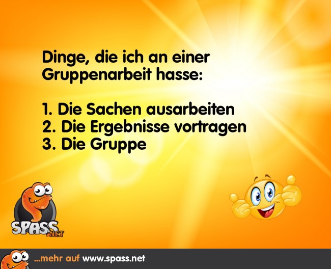 Gruppenarbeit Lustige Bilder auf