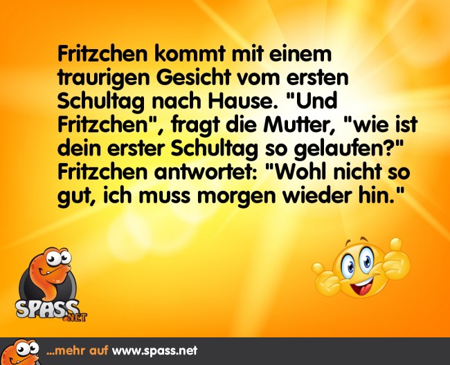 Erster Schultag Lustige Bilder auf