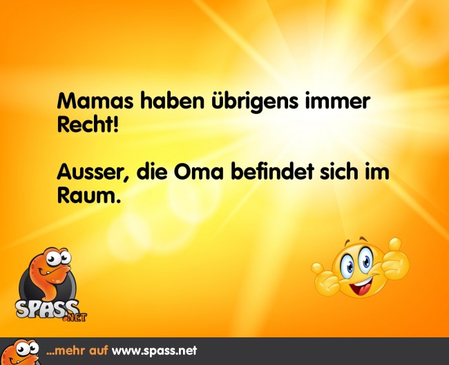 Mamas haben immer Recht! Lustige Bilder auf