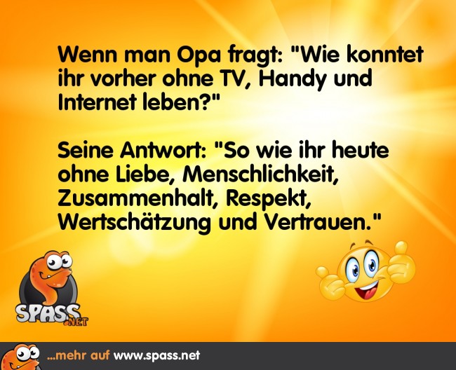 Leben ohne TV und Handy Lustige Bilder auf