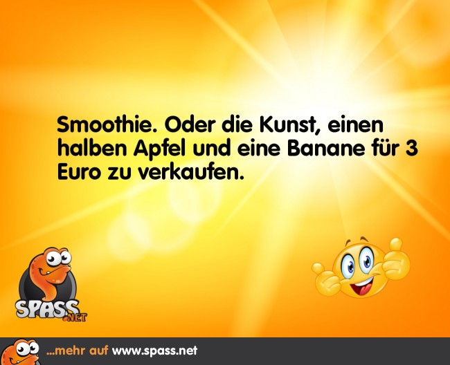 Die Kunst des Smoothies Lustige Bilder auf