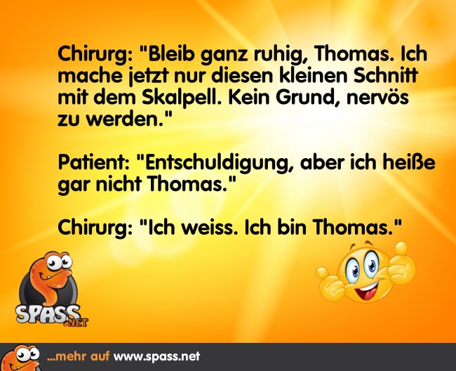 Ganz ruhig, Thomas… Lustige Bilder auf