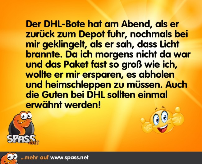 ExtraLob für DHL Lustige Bilder auf