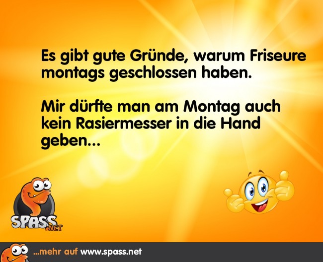 Montags ist zu! Lustige Bilder auf