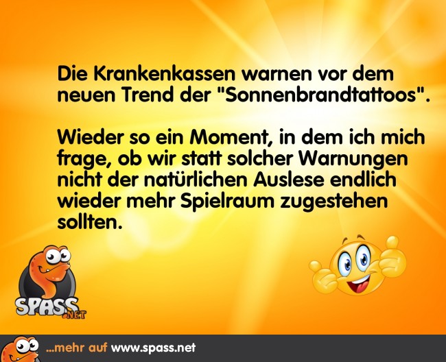 SonnenbrandTattoos Lustige Bilder auf