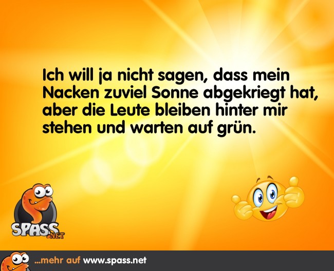 Ein kleiner Sonnenbrand Lustige Bilder auf