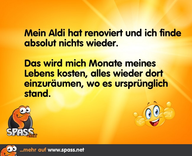 Wenn Aldi renoviert… Lustige Bilder auf