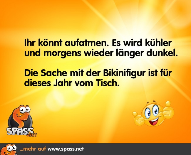 Der Bikini kann weg Lustige Bilder auf