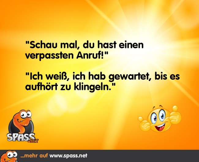 Der verpasste Anruf Lustige Bilder auf