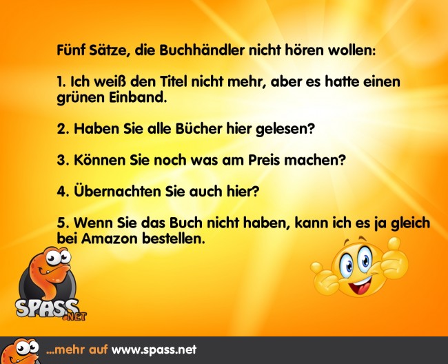 NoGo’s für Buchhändler Lustige Bilder auf