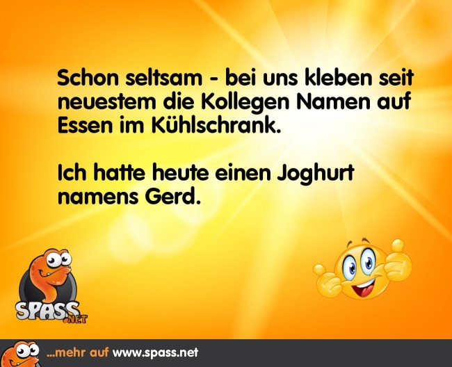 Ein Joghurt namens Gerd Lustige Bilder auf