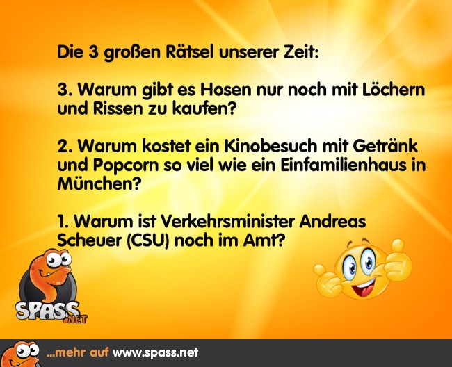3 Rätsel unserer Zeit Lustige Bilder auf