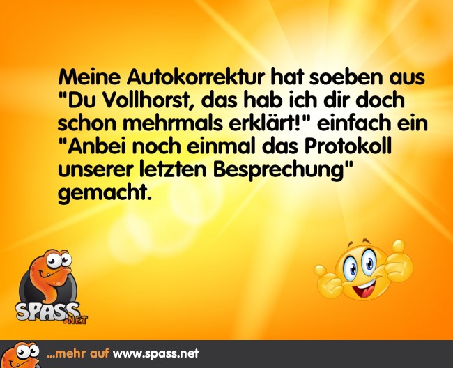Eine höfliche Autokorrektur Lustige Bilder auf