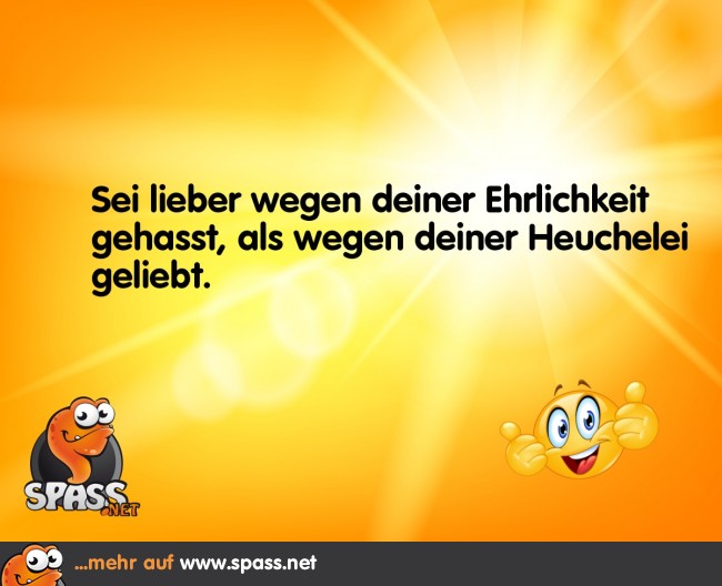 Ehrlich währt am längsten Lustige Bilder auf