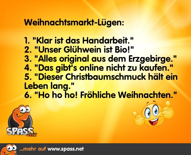 Lügen auf dem Weihnachtsmarkt Lustige Bilder auf