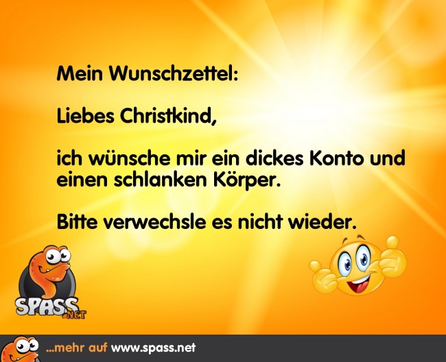 Mein Wunschzettel Lustige Bilder auf