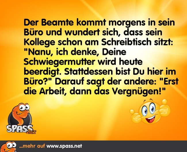 Erst die Arbeit… Lustige Bilder auf