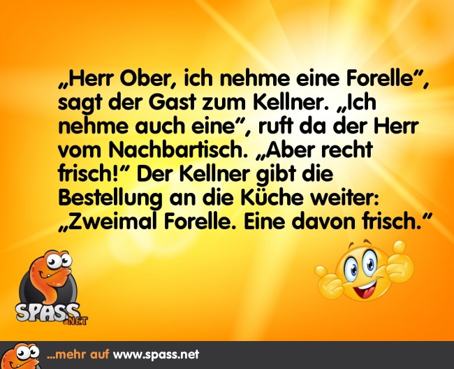 Die frische Forelle Lustige Bilder auf