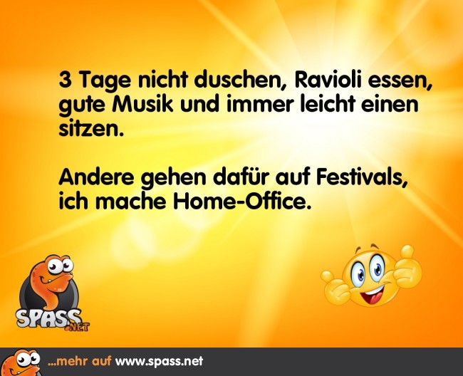 Wer braucht schon Festivals? Lustige Bilder auf