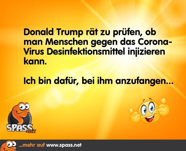 Donald Trump Desinfektion