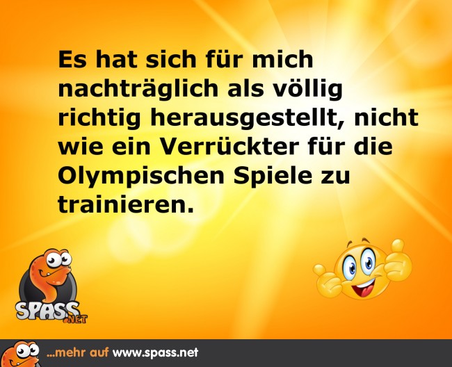 Kein Training für Olympia Lustige Bilder auf