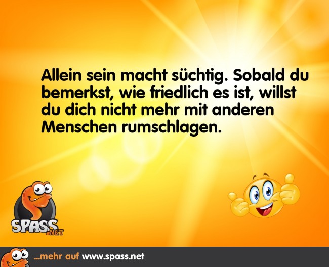 Allein sein Lustige Bilder auf