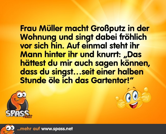 Gesang beim Großputz Lustige Bilder auf