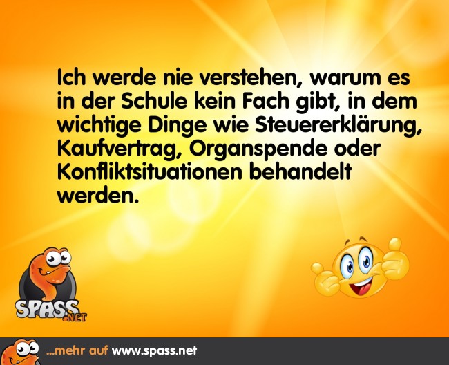 Was wir fürs Leben lernen sollten Lustige Bilder auf
