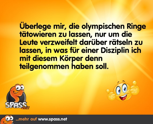 Ein olympischer Körper Lustige Bilder auf