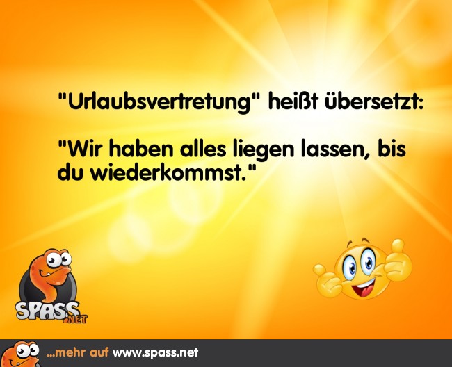 Urlaubsvertretung Lustige Bilder auf