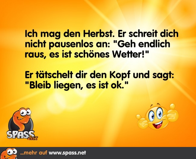 Die schönen Seiten des Herbstes Lustige Bilder auf