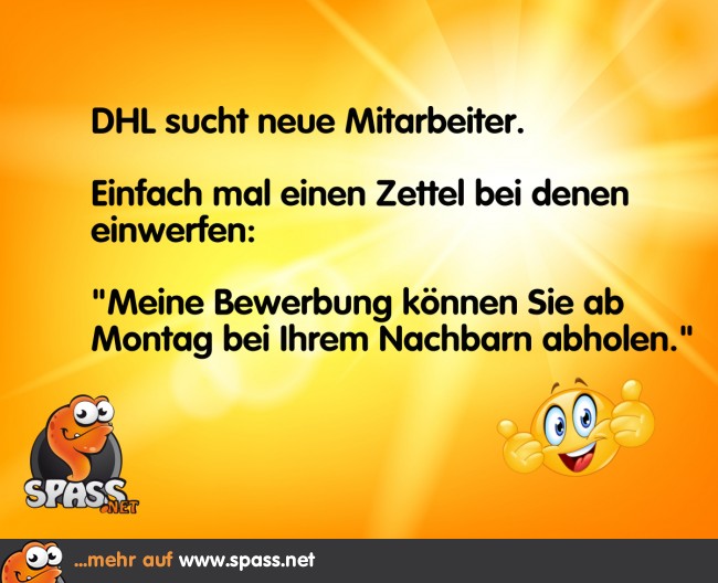 DHLBewerbung Lustige Bilder auf