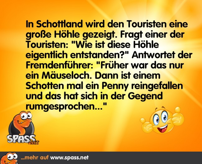 Schottische Höhle Lustige Bilder auf