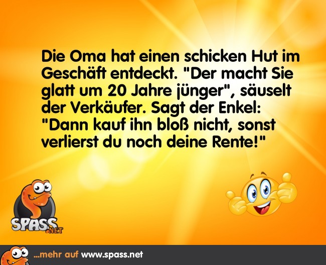 Omas neuer Hut Lustige Bilder auf