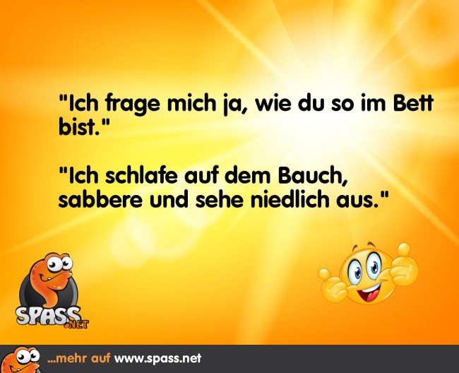 Niedlich im Bett Lustige Bilder auf