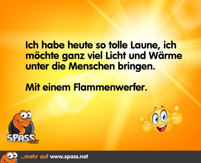 Licht und Wärme Lustige Bilder auf